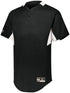 Holloway Youth Game7 Two-Button Baseball Jersey (221224), Color 'Black/White'